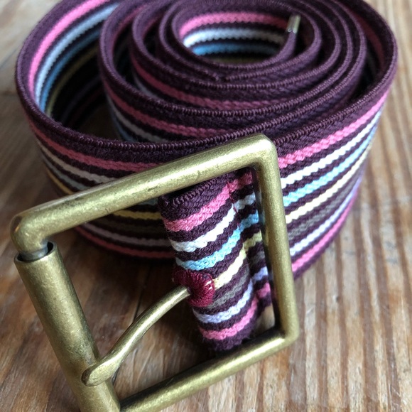 striped canvas belt